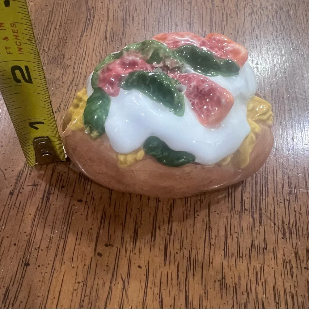Ceramic Steak, Baked Potato, and Ice Cream Scoop Salt and Pepper Set